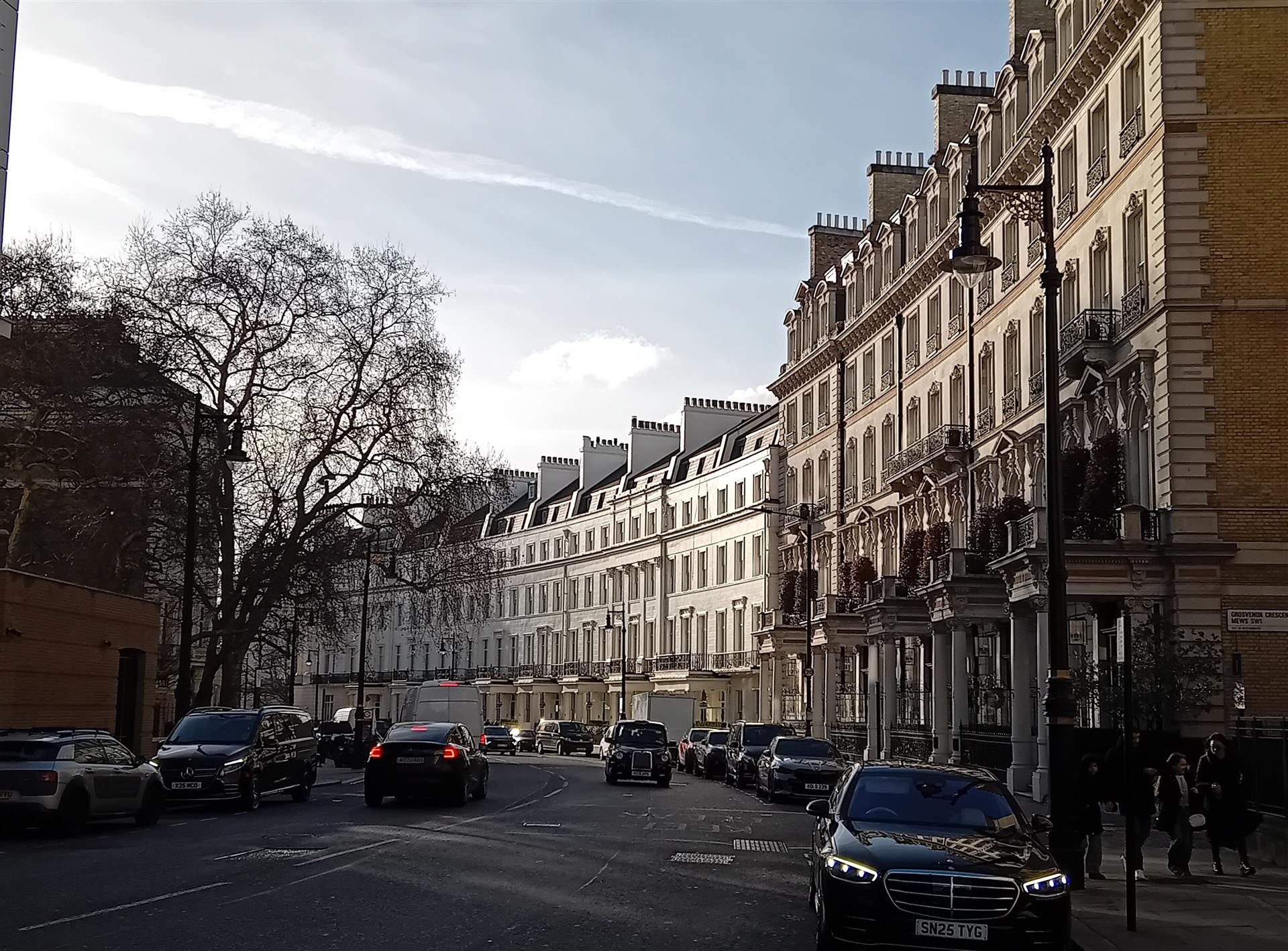 Stucco terraces in Belgravia, SW1